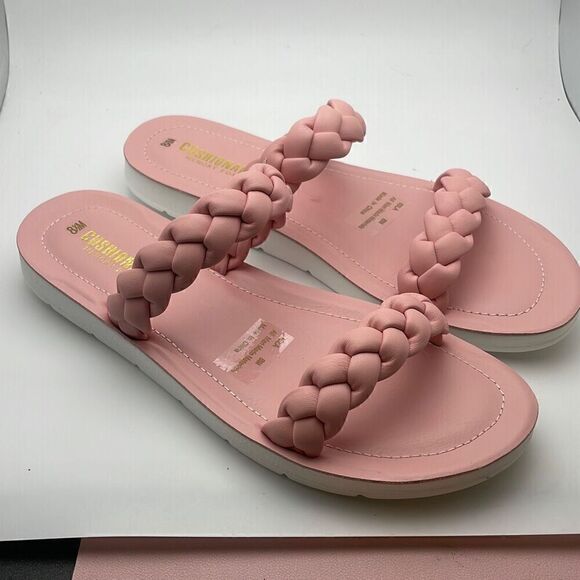 CUSHIONAIRE Women's braided slide sandal SIZE 8.5 PINK - Picture 1 of 8